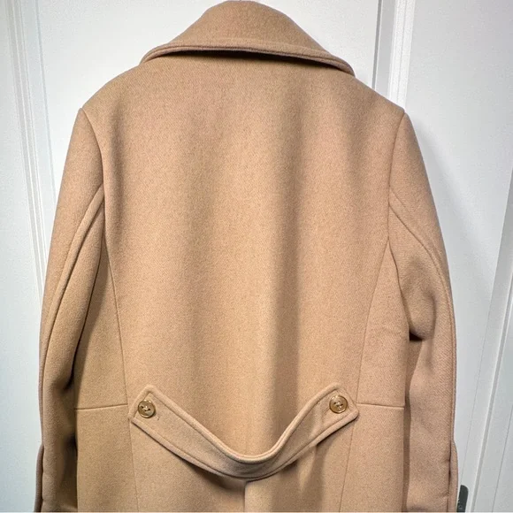 Andrew Marc Tan Trench Coat with Button Details - Picture 3 of 10